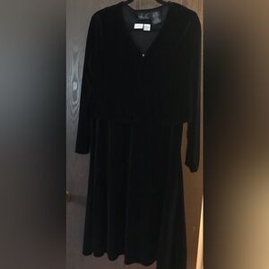 Newport News Black Long Sleeve Dress